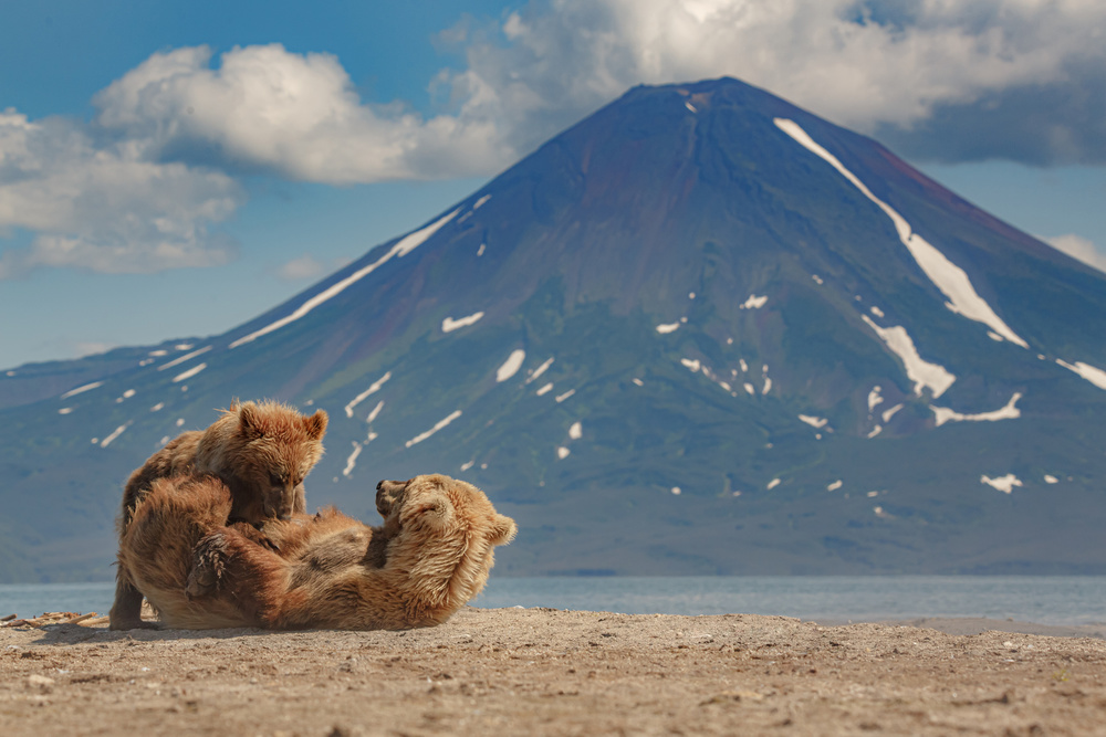 Breakfast overlooking the volcano von Denis Budkov