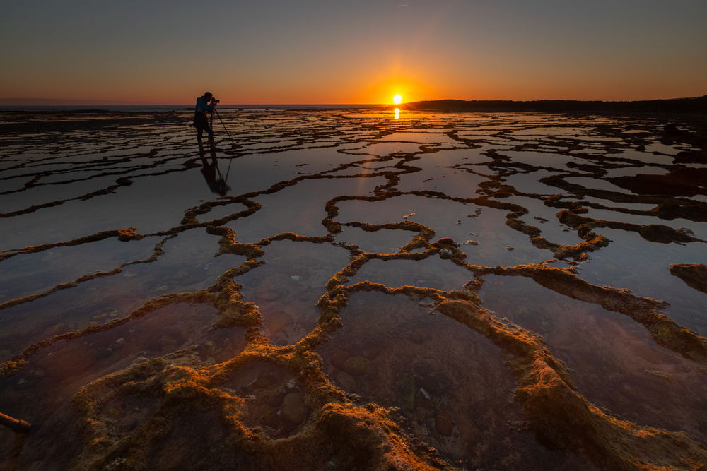 Sunset at beach of Portugal von Dennis Zhang