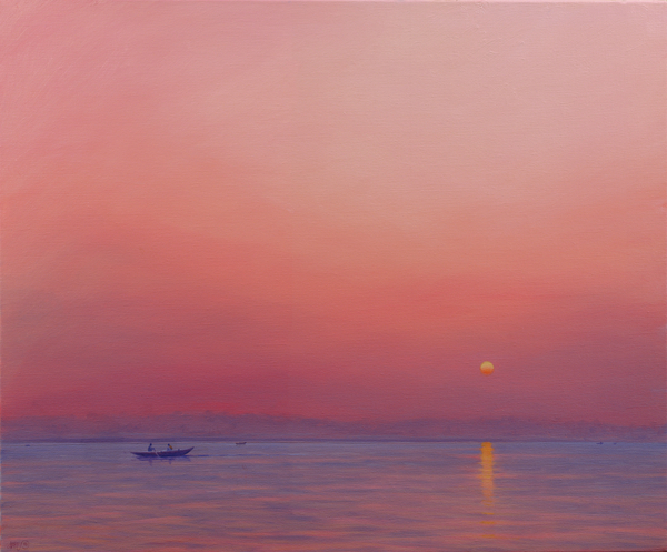 Pink Dawn on The Ganges von Derek Hare