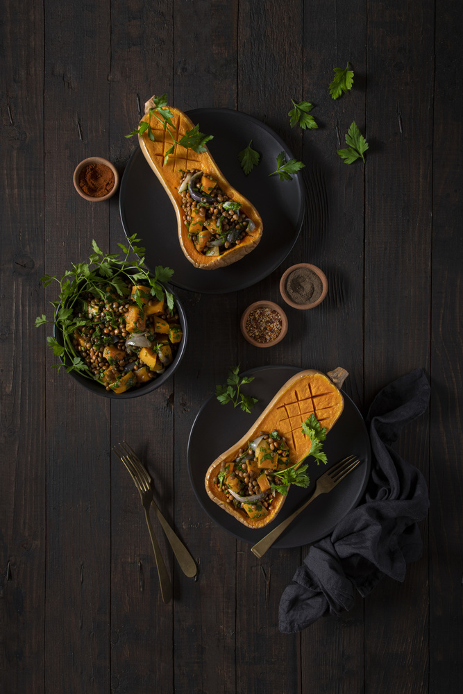 Roasted butternut and lentil salad von Diana Popescu