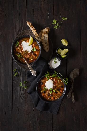 Black Beans and Cabbage Soup