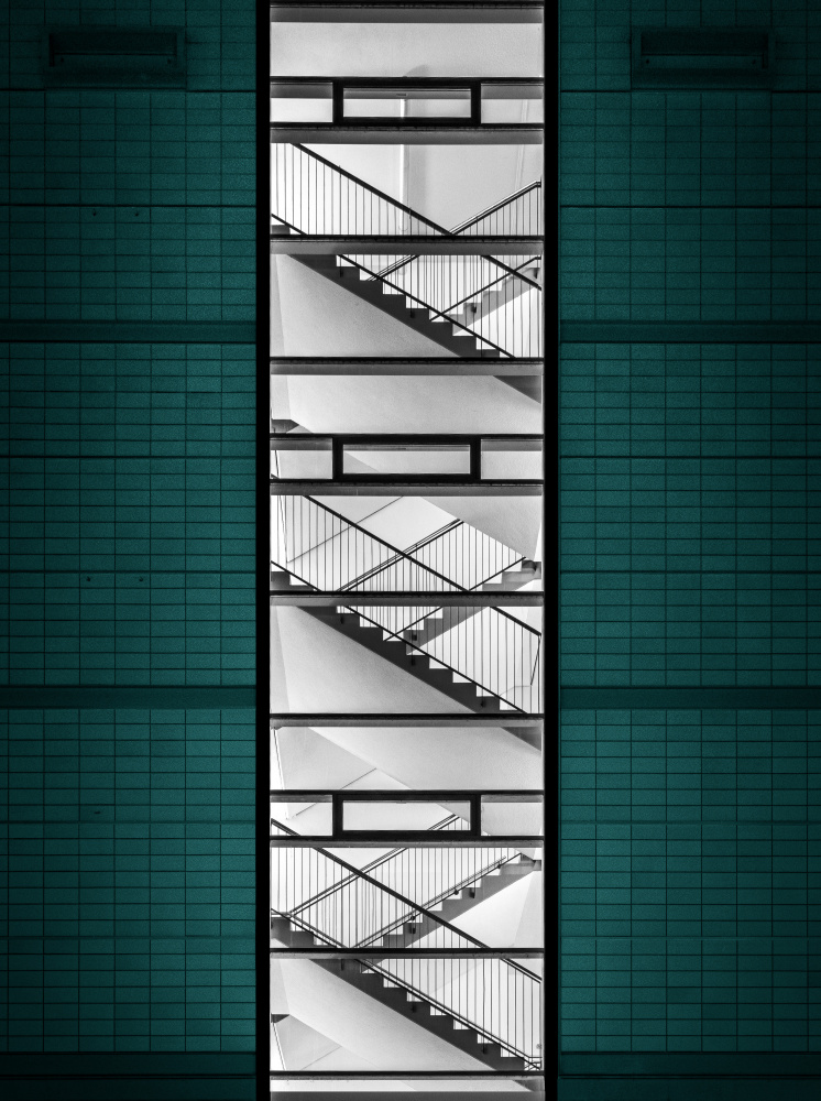 staircase in turquoise von Dieter Reichelt