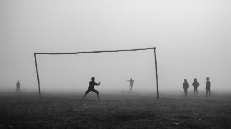 Football in fog