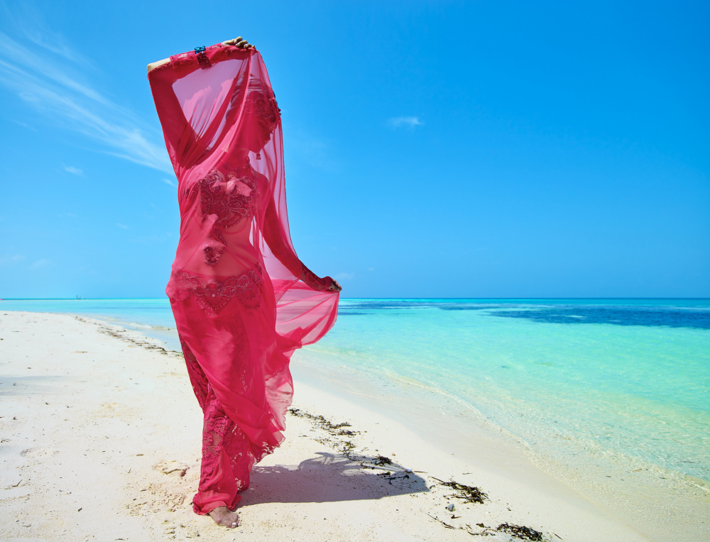 Dancer walking along the coastline von Dmitriy Aychuvakov