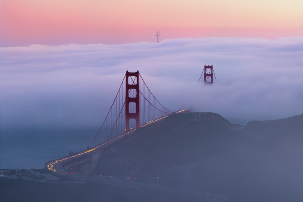 Sunset at Golden Gate Bridge von DonnaHom