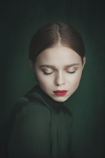 Portrait of redhead woman