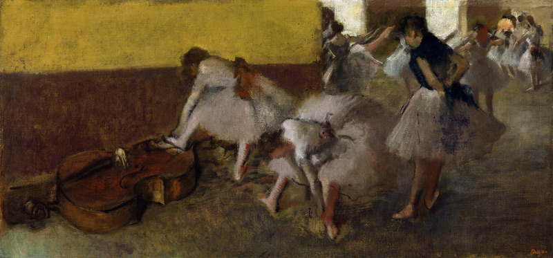 Dancers in the Green Room von Edgar Degas