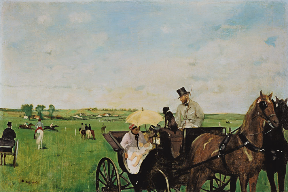 Kutsche beim Rennen von Edgar Degas