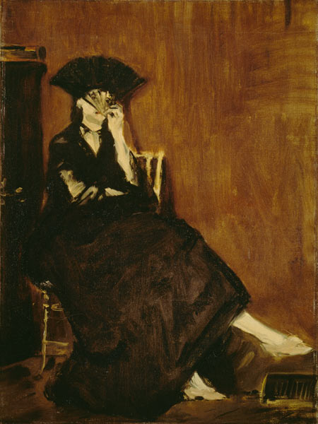 Berthe Morisot (1841-95) with a Fan von Edouard Manet