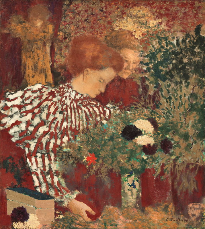 Frau in einem gestreiften Kleid von Edouard Vuillard