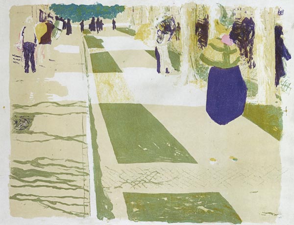 The Avenue, 1898/99 (colour litho)  von Edouard Vuillard