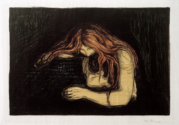 Der Vampir II von Edvard Munch