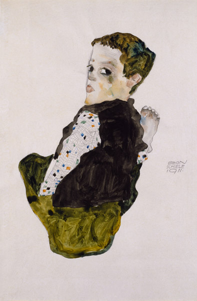 Sitzender Knabe von Egon Schiele