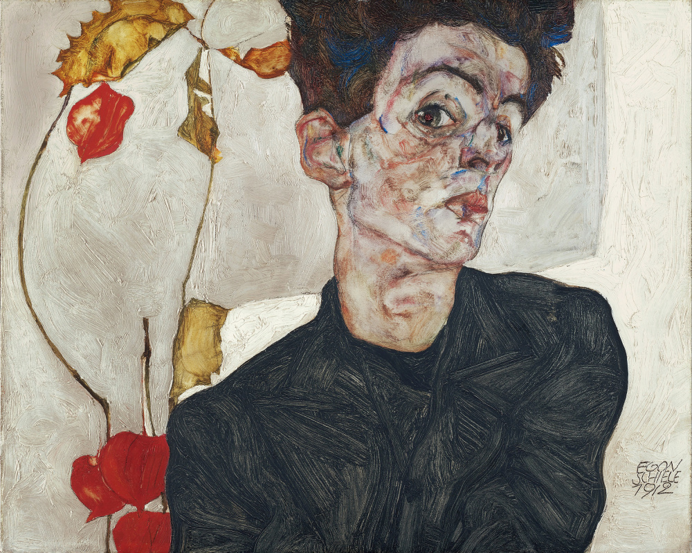 Egon Schieles Self Portrait With Physalis 1912 von Egon Schiele