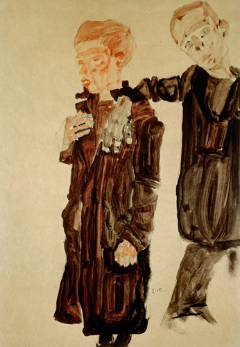 Zwei Gassenbuben von Egon Schiele