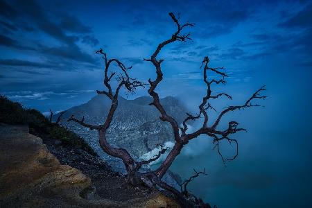 Blue hour in Ijen Crater - Banyuwangi