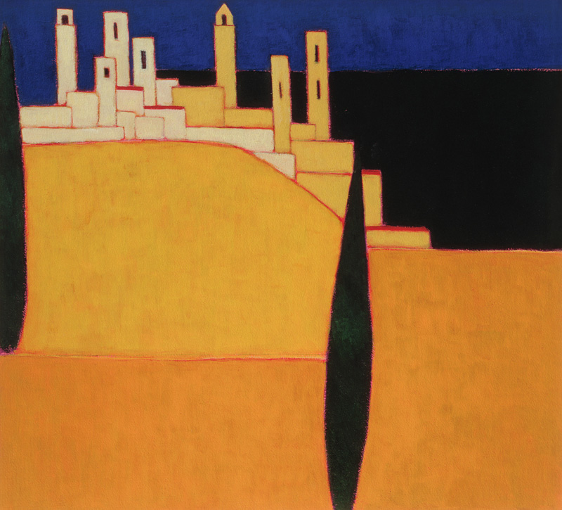 San Gimignano, Tuscany, 2000 (acrylic on canvas)  von Eithne  Donne