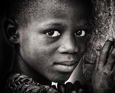 No words needed (Benin), b&amp;w version