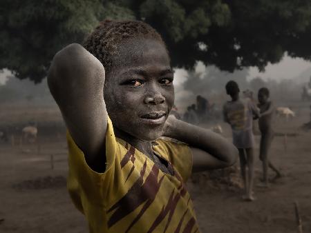 children at a mundari camp-3488