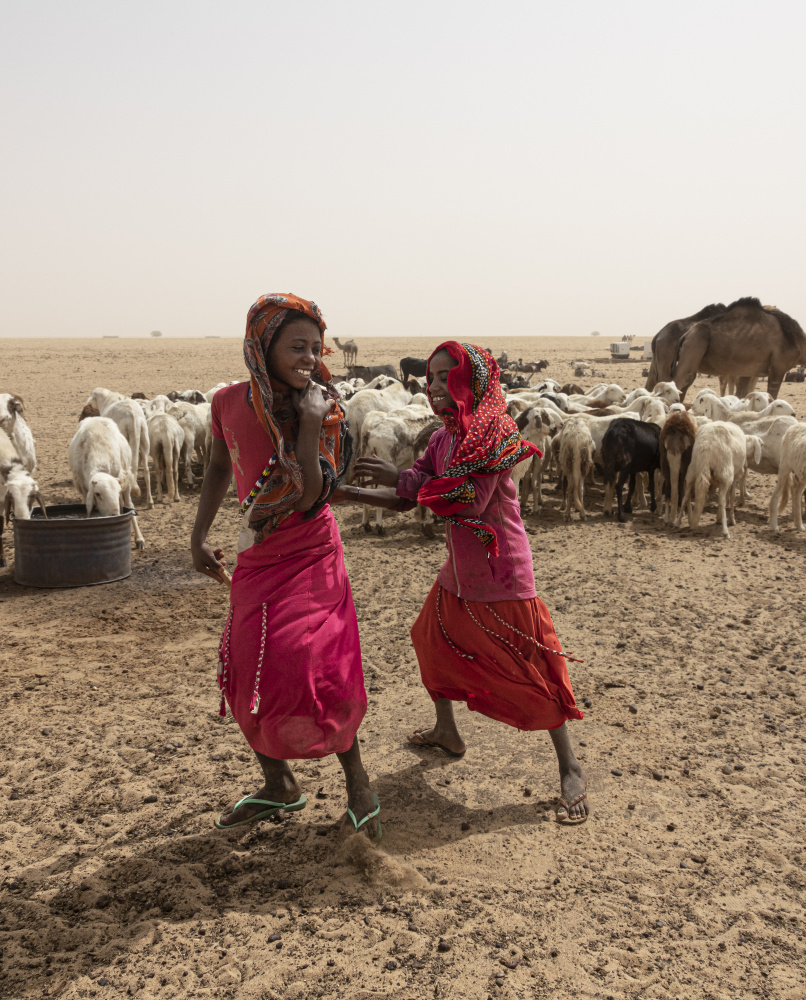 around a well at Borkou desert, Tchad von Elena Molina