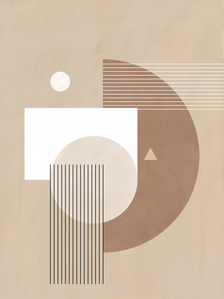 Neutral Semicircles Poster No.1 von Elena Ristova