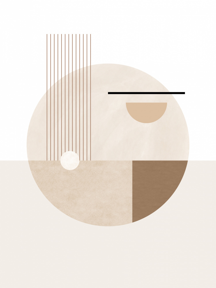 Neutral Semicircles Poster No.2 von Elena Ristova