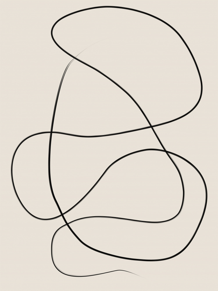 Swirling One Line Art von Elena Ristova