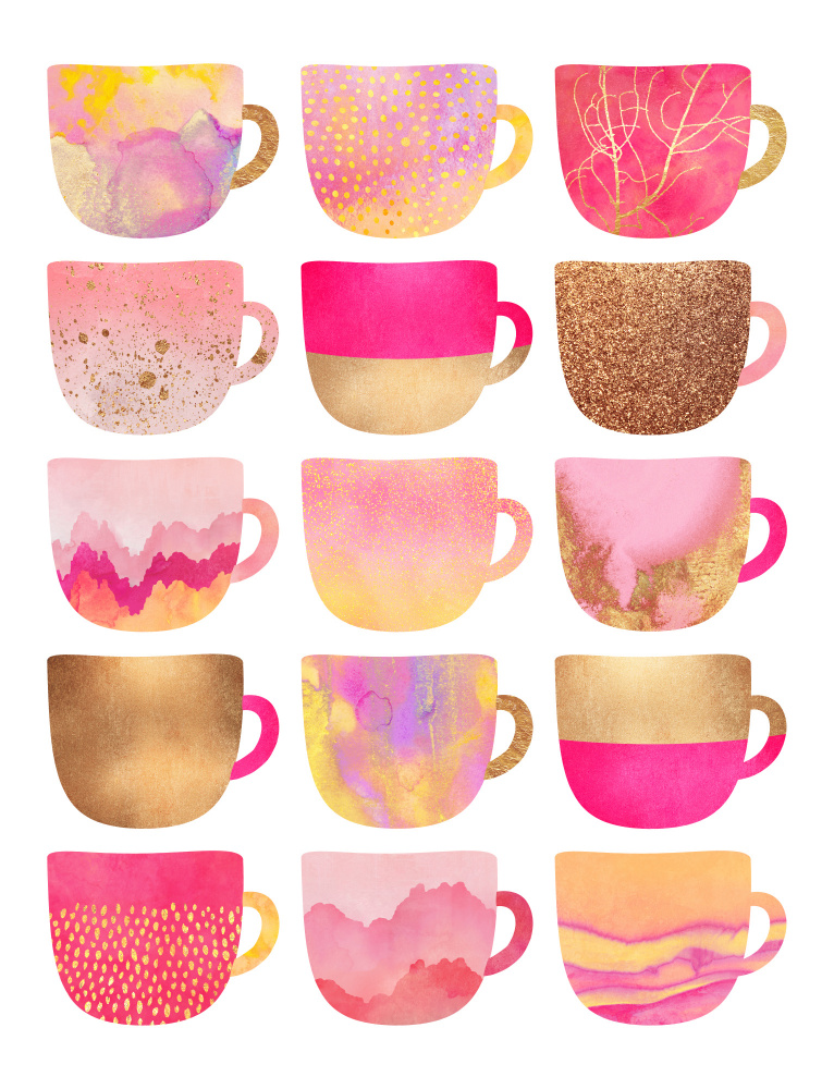 Pretty Pink Coffee Cups von Elisabeth Fredriksson