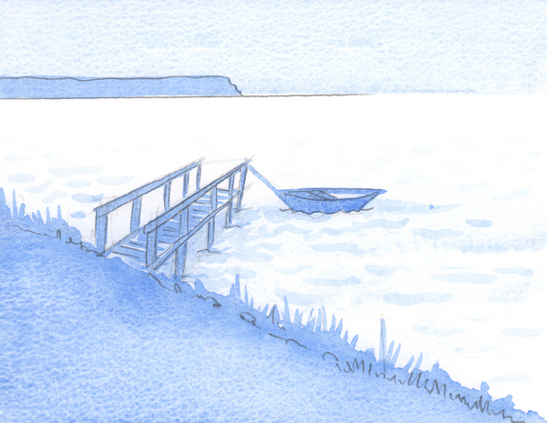 A sturdy jetty serves a purpose where little boats moor alongside  and a steady marriage enables peo von Elizabeth  Wang