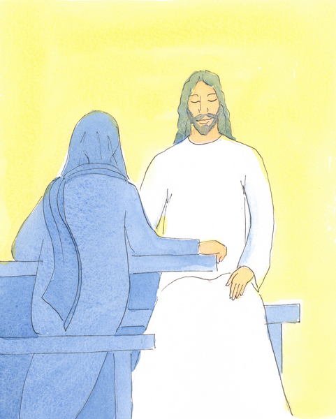 Jesus was made refreshed and joyful by sitting with His friends in Bethany, in a welcome silence von Elizabeth  Wang