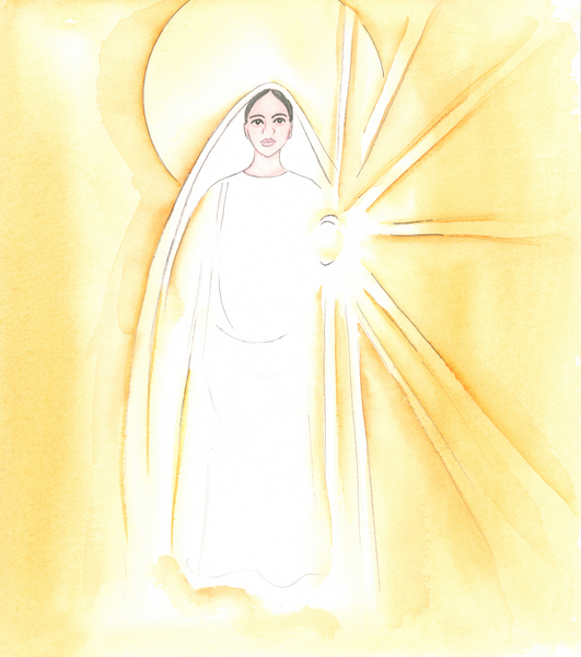 Our Lady appeared before me, in her dazzling Heavenly beauty von Elizabeth  Wang