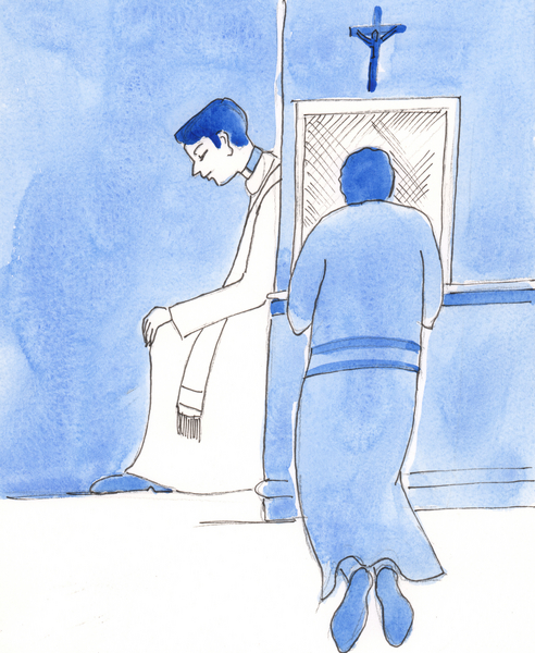 Priests should be like Christ, Who invited people to repent of their sins von Elizabeth  Wang