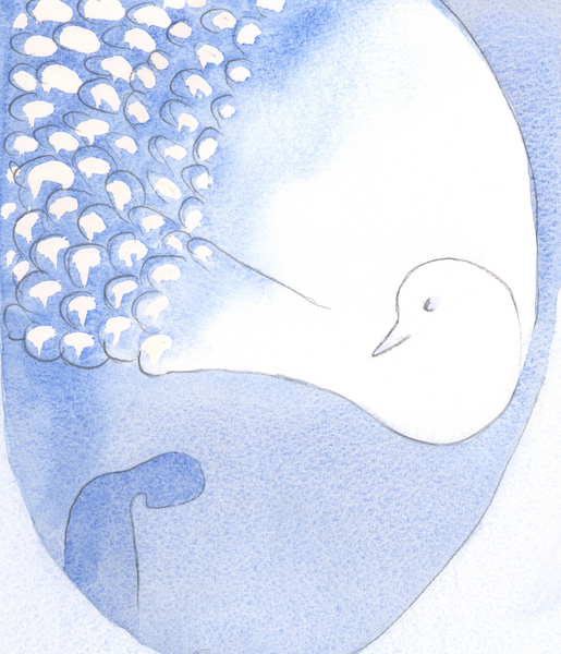 The most Holy Spirit - seen as a beautiful bird with dazzling white feathers - is present and at wor von Elizabeth  Wang