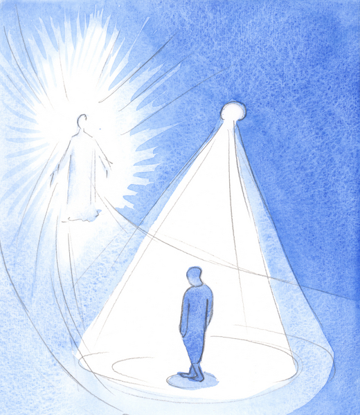 The Most Holy Spirit is like a lamp, shining above us, as we make our way towards Christ in Heaven von Elizabeth  Wang