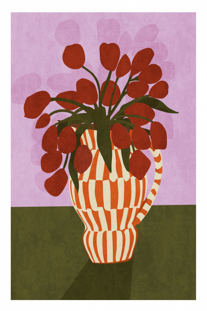 Flower Vase 1ratio 2x3 Print By Bohonewart von Emel Tunaboylu