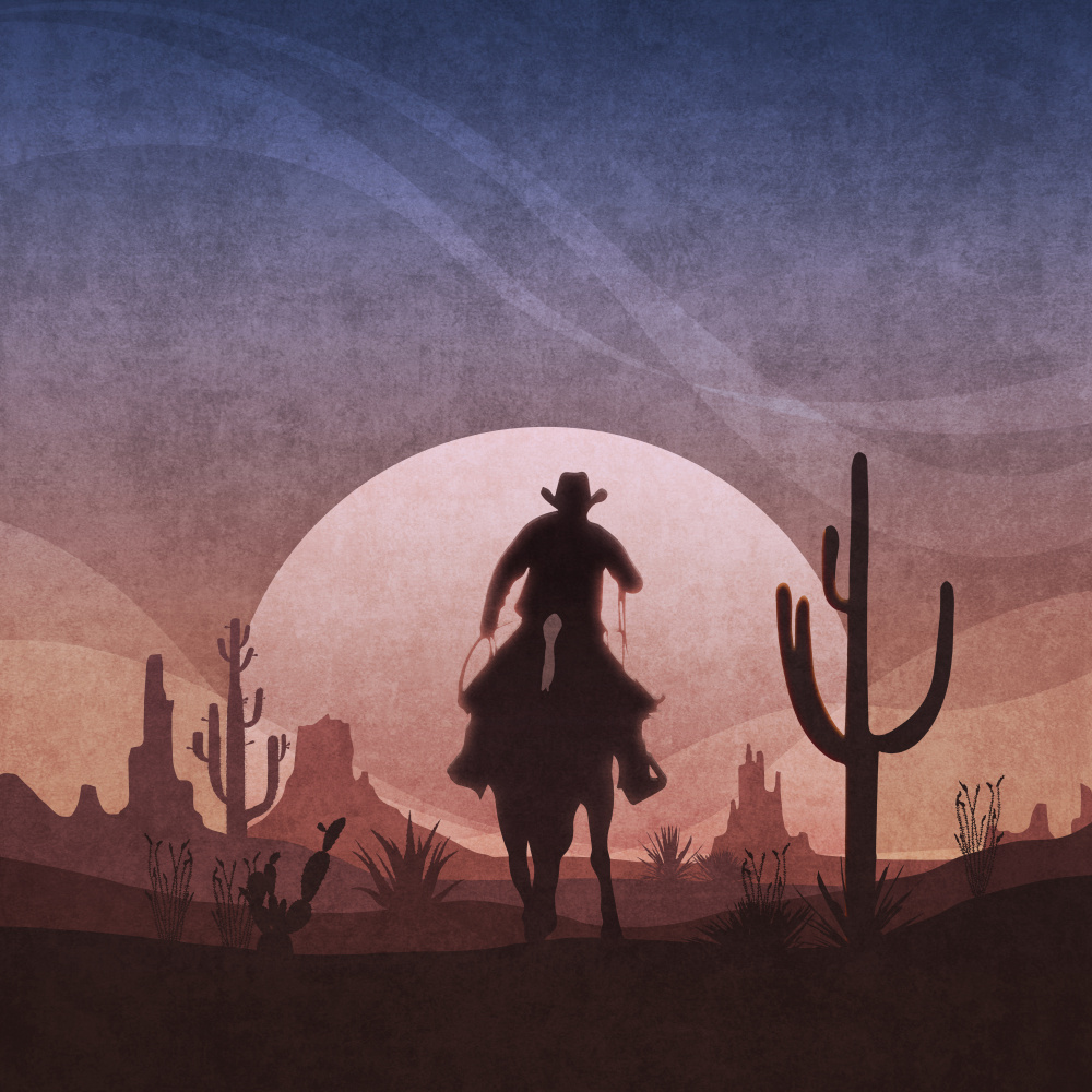 Cowboy Sunset von Emel Tunaboylu