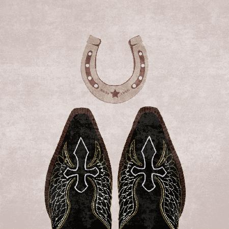 Cowboy Boots and Horseshoe