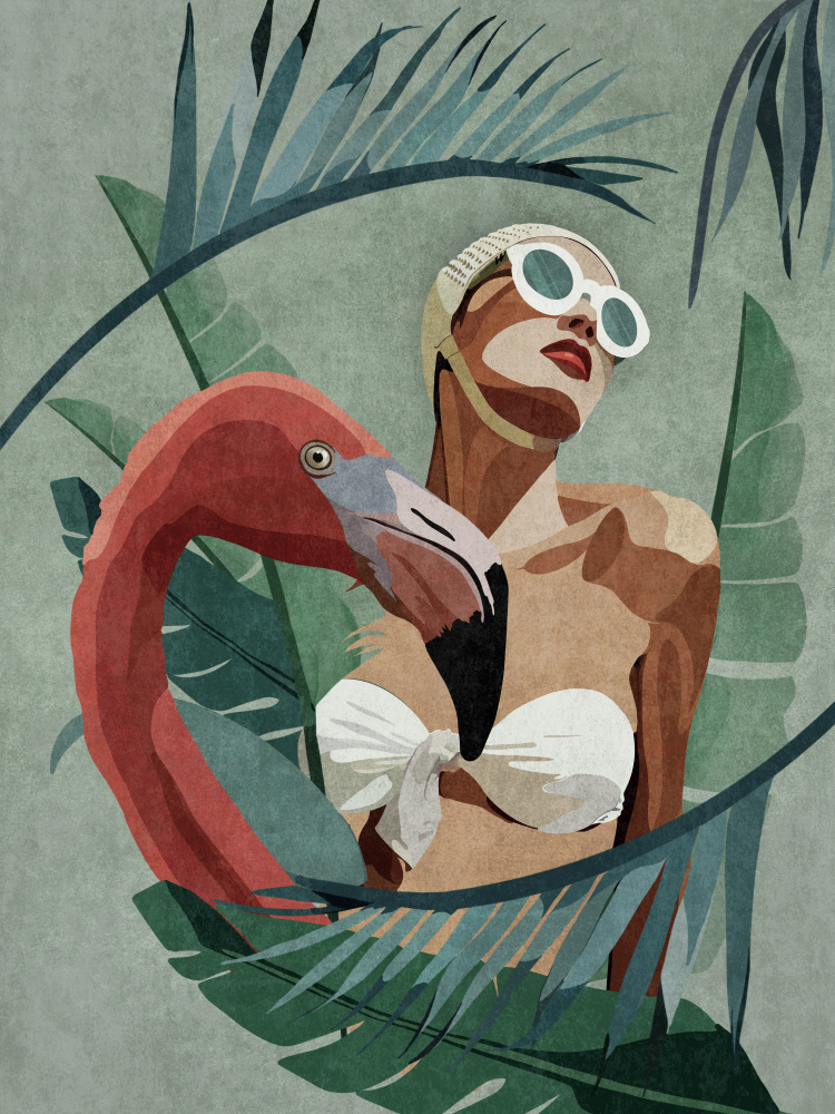 Flamingo Lady von Emel Tunaboylu