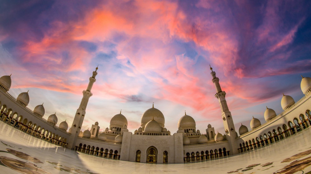 Sheikh Zayed Grand Mosque - Sunset von Emil abu milad