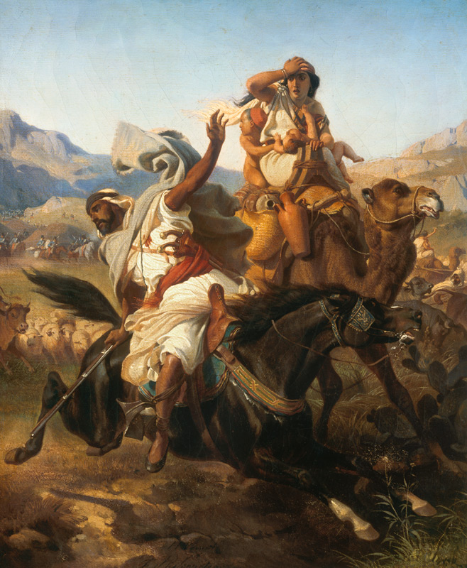 Vernet & Philippoteaux, The Flight von Emile Jean Horace Vernet