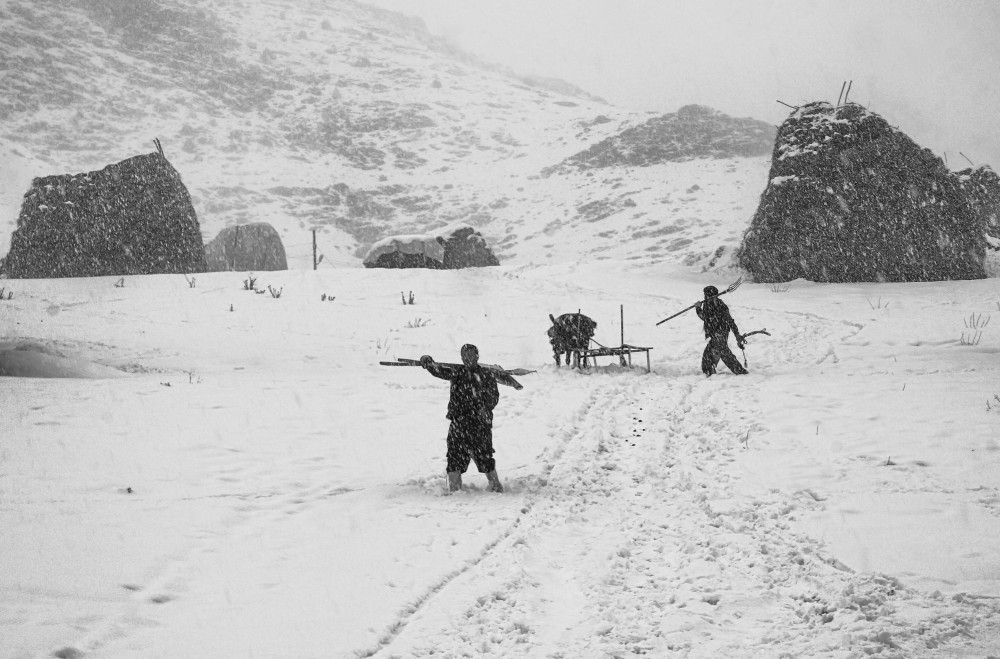 winter in the village von Emine Basa