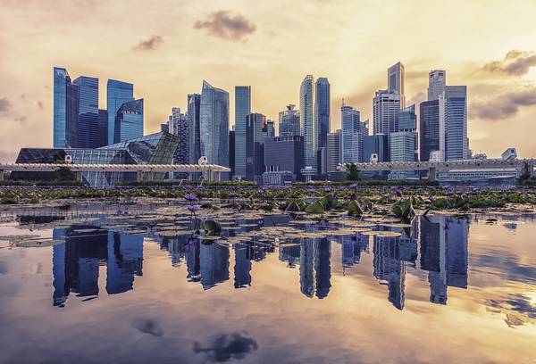 Marina Bay reflection von Emmanuel Charlat