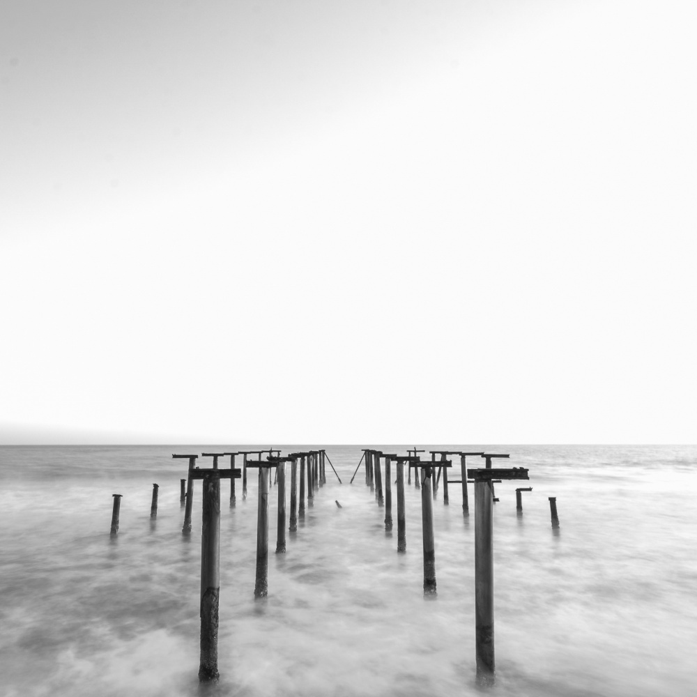 old pier and dramatic seascape von engin akyurt