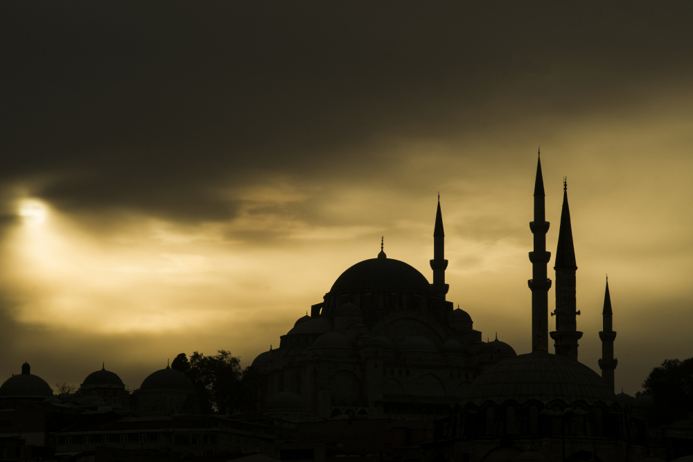 a historical mosque in Istanbul city von engin akyurt