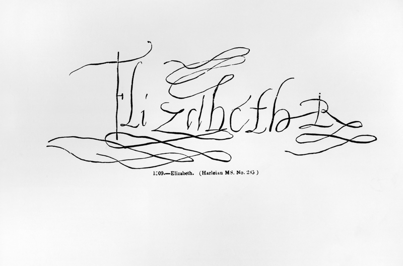 Signature of Queen Elizabeth I  von English School, (16th century)