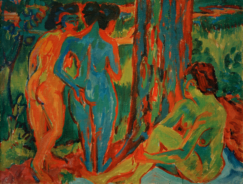 Drei Akte im Wald von Ernst Ludwig Kirchner