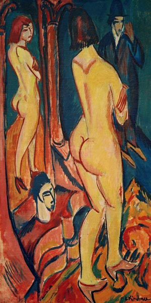 Rückenakt mit Spiegel von Ernst Ludwig Kirchner