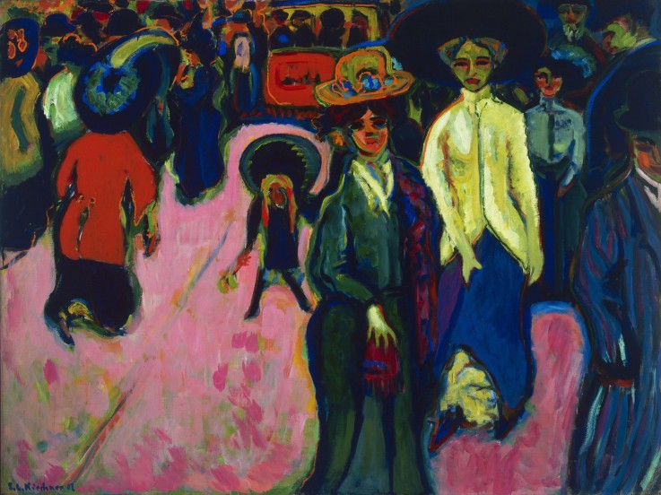 Straße in Dresden von Ernst Ludwig Kirchner