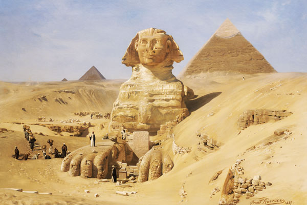 Excavation Of The Sphinx von Ernst  Koerner