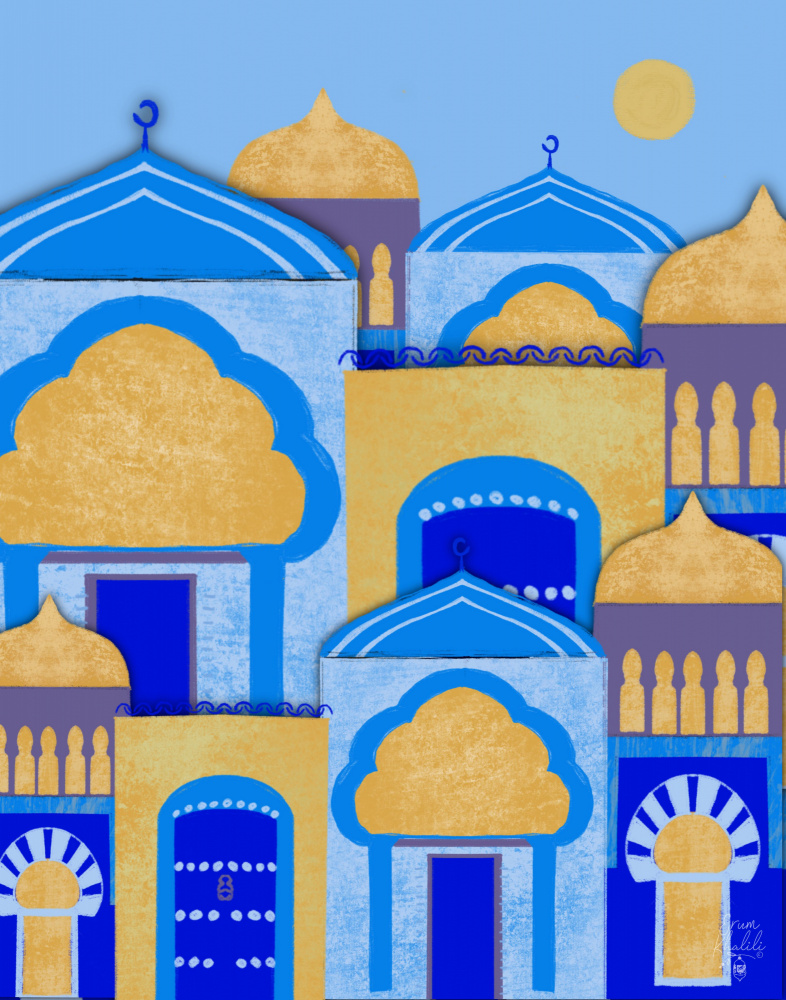 Blue City Morocco   Erum Khalili.png von Erum Khalili